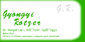 gyongyi rotzer business card