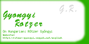 gyongyi rotzer business card
